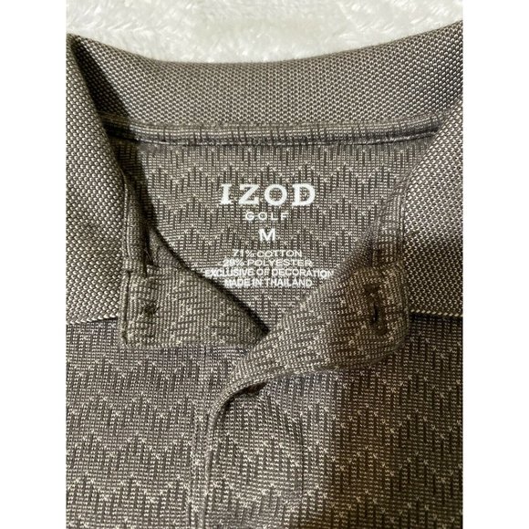 Izod Polo Shirt Medium Golf Polyester Gray Men's M - Picture 4 of 7